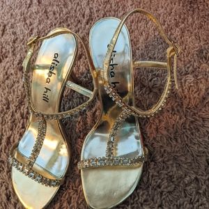 Alisha Hill Gold Heels